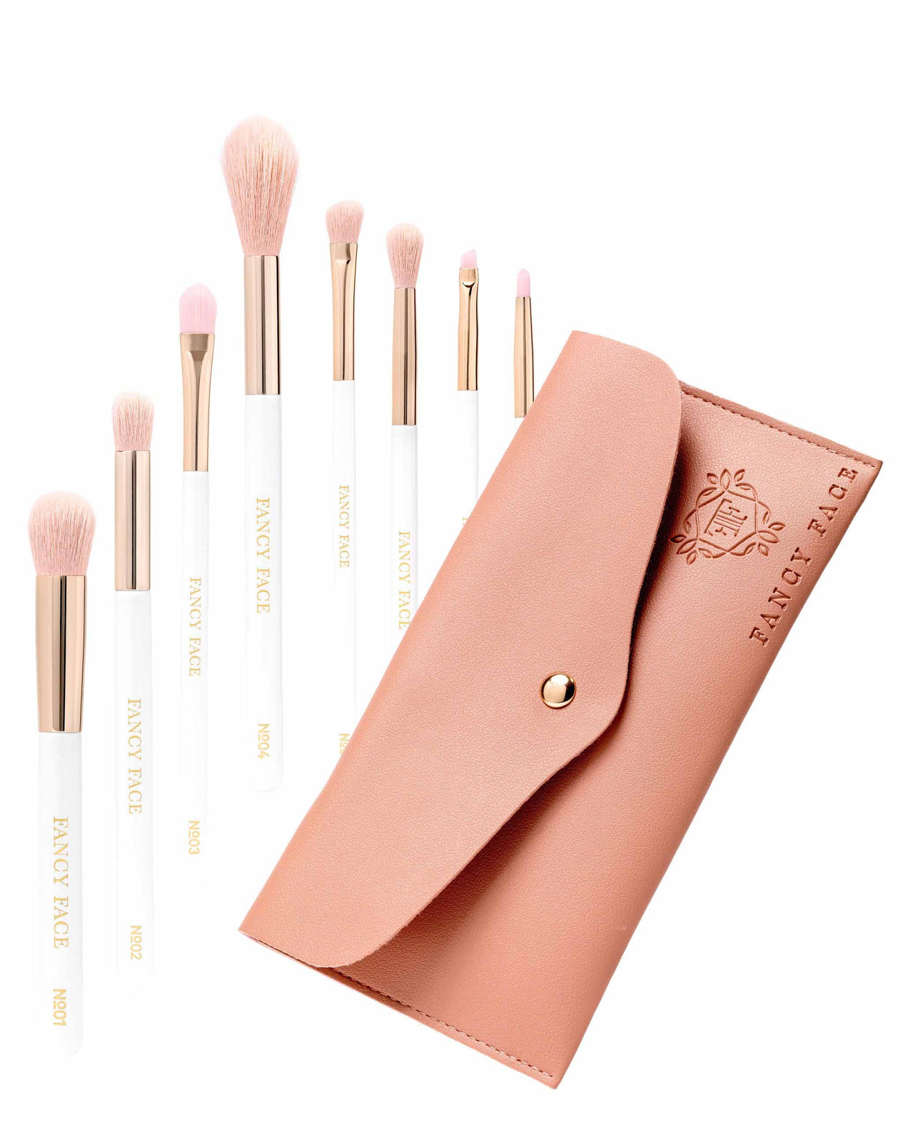 The Refined Essentials | 8 Piece Makeup Brush Set with Pouch