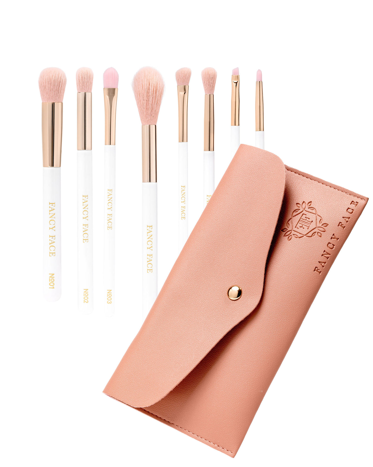 The Refined Essentials | 8 Piece Makeup Brush Set with Pouch