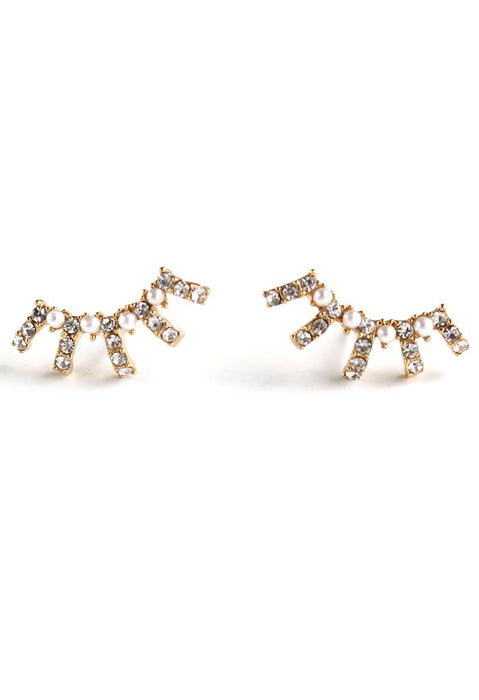 Radiant Pearl Climber Earrings