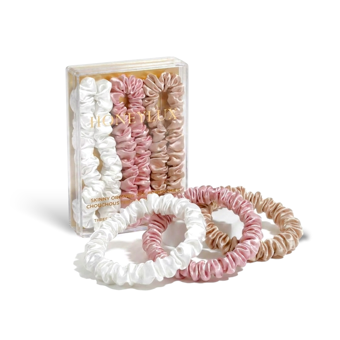 Skinny Silk Scrunchie Set - Classic Light