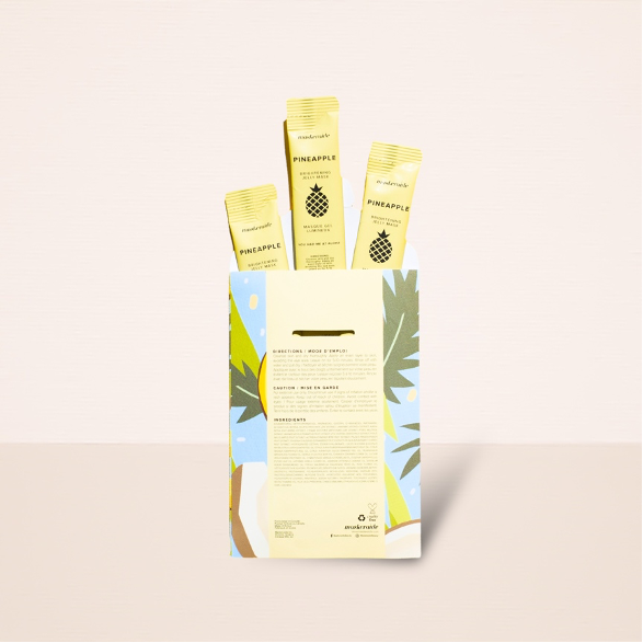 Pineapple Jelly Mask – Brightening & Hydration (3 Pack)