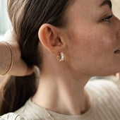 Glee Jewelry - Chara Hoops - Clear