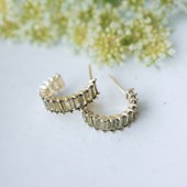 Glee Jewelry - Chara Hoops - Moss Green