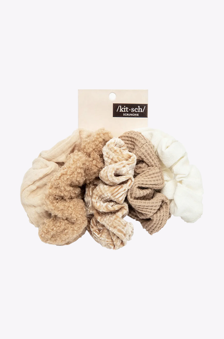 Assorted Textured Scrunchies 5pc
