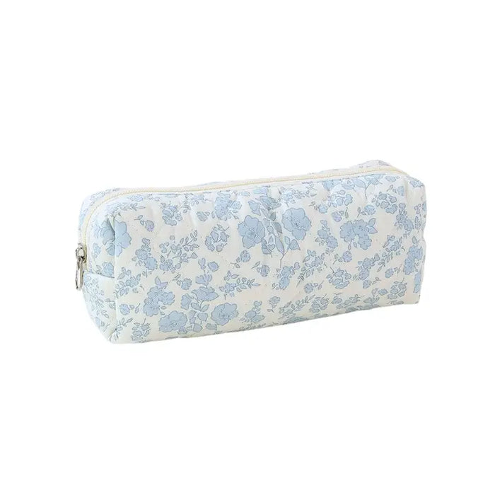 Blue Flower Makeup Bag