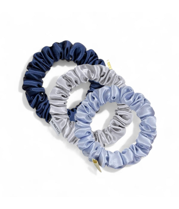 HoneyLux | Mini Silk Scrunchie Trio
