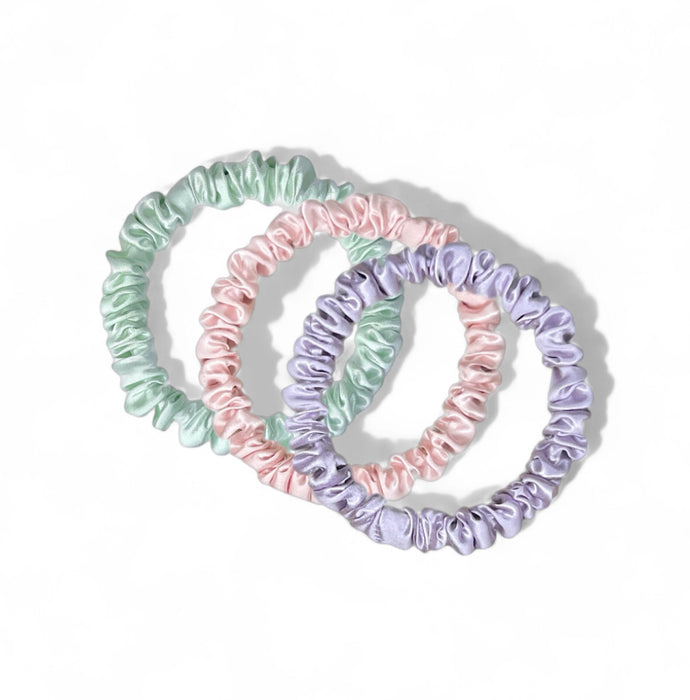 HoneyLux | Skinny Silk Scrunchie Trio