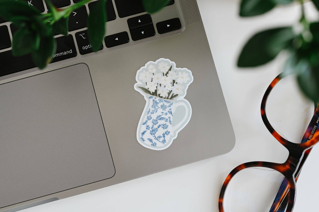 Delftware Blooms - Vinyl Sticker