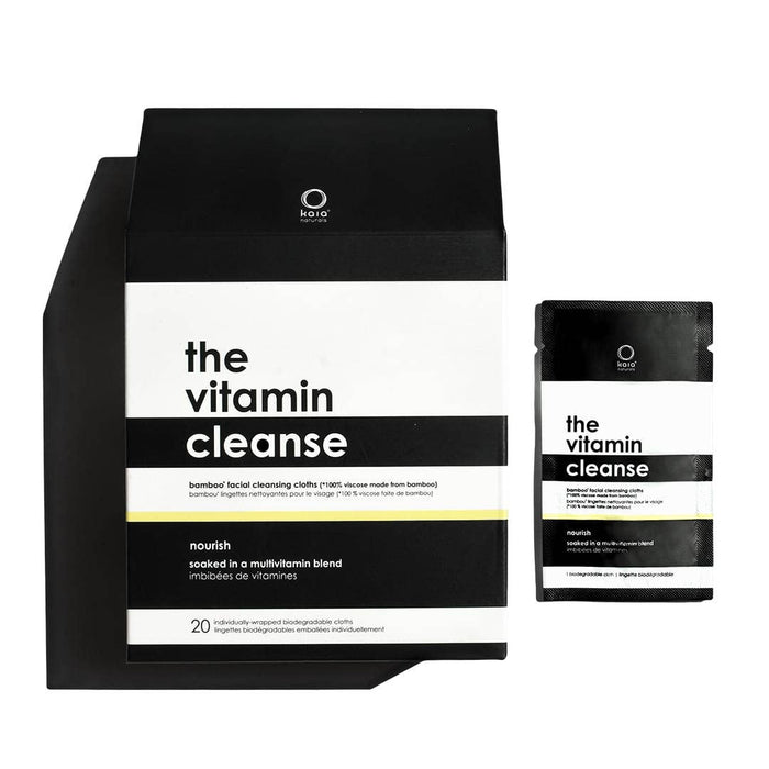 The vitamin cleanse cloths | wipe sweat, oil and impurities,
