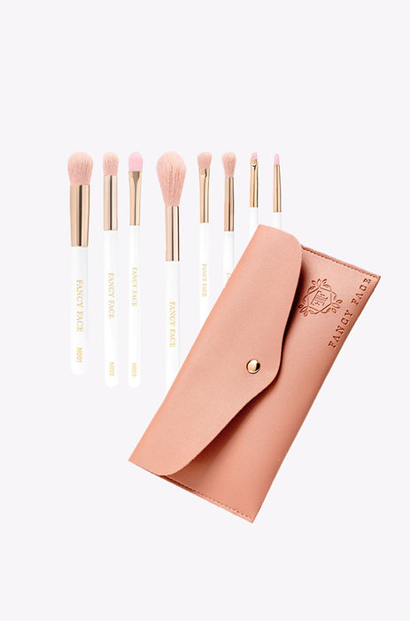 The Refined Essentials | 8 Piece Makeup Brush Set with Pouch