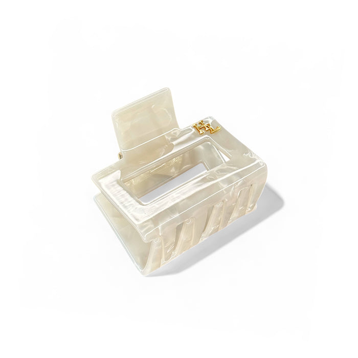 Ecofriendly Acetate Midi Clip - White