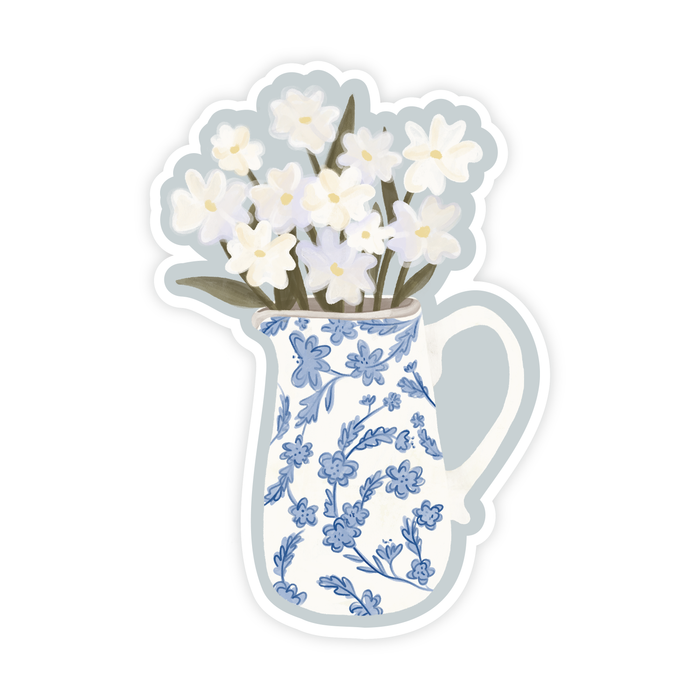 Delftware Blooms - Vinyl Sticker