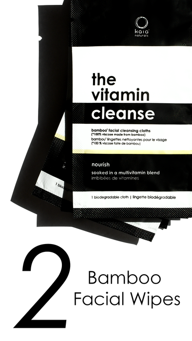 The vitamin cleanse cloths | wipe sweat, oil and impurities,