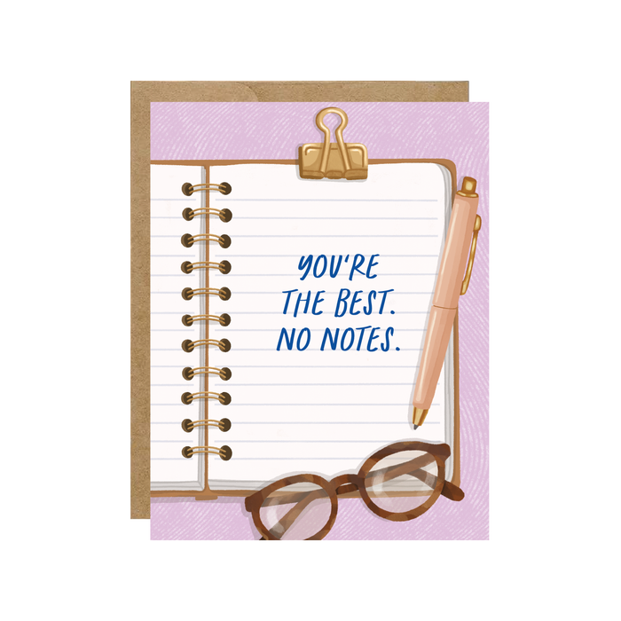 You're The Best, No Notes - Stationery Card