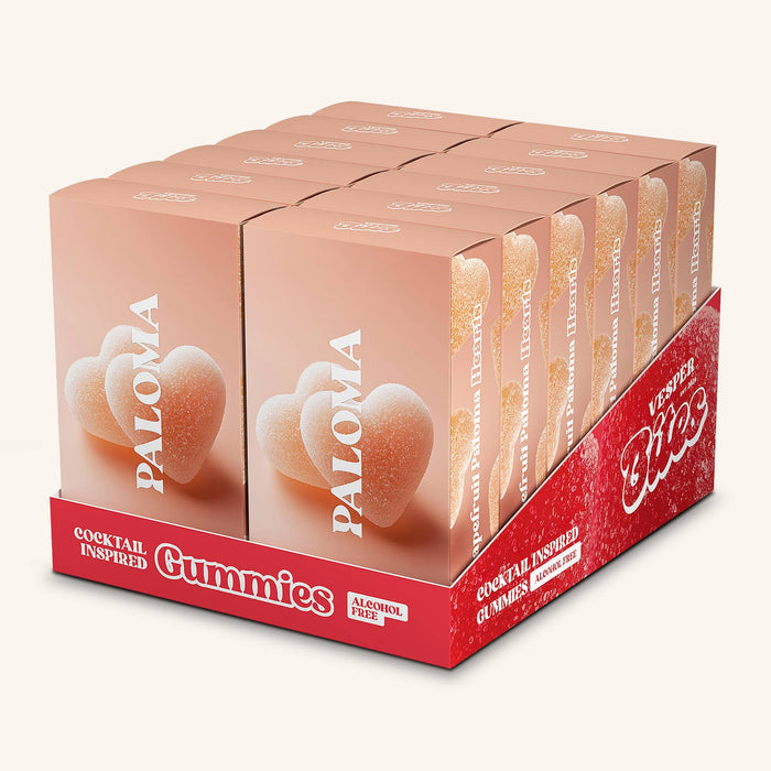 Paloma Heart Gummies, Chewy Candies, Alcohol-Free
