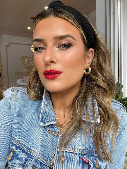 Brittany Gray wearing Give Love Lipstick