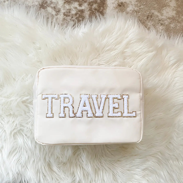 Extra Large Ivory Travel Makeup Bag – Fancy Face