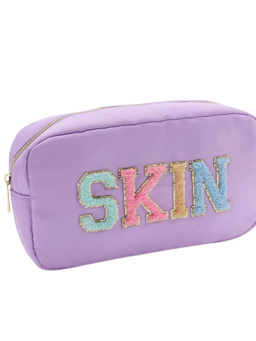 XL Nylon Chenille Letter STUFF Cosmetic Bag - Hot Pink – LikeWear