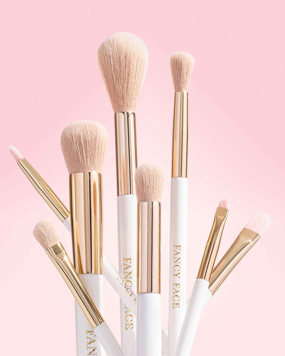 The Refined Essentials | 8 Piece Makeup Brush Set with Pouch